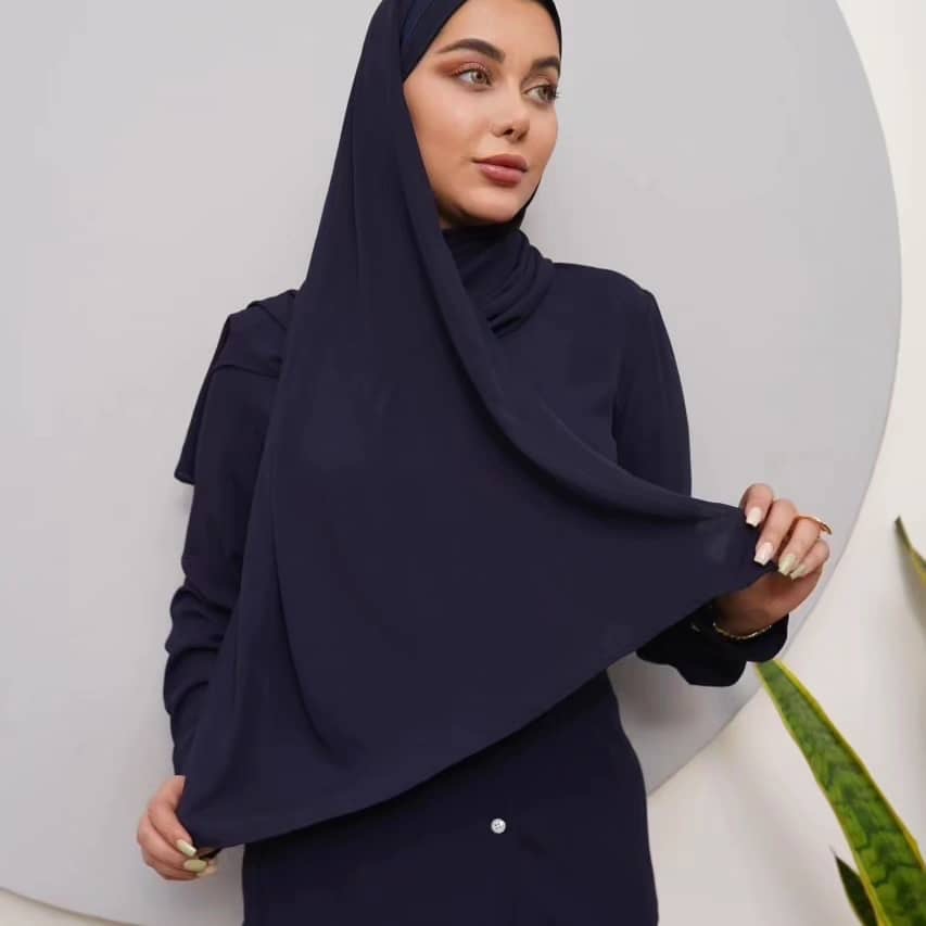 مقنعه شال دار کرپ