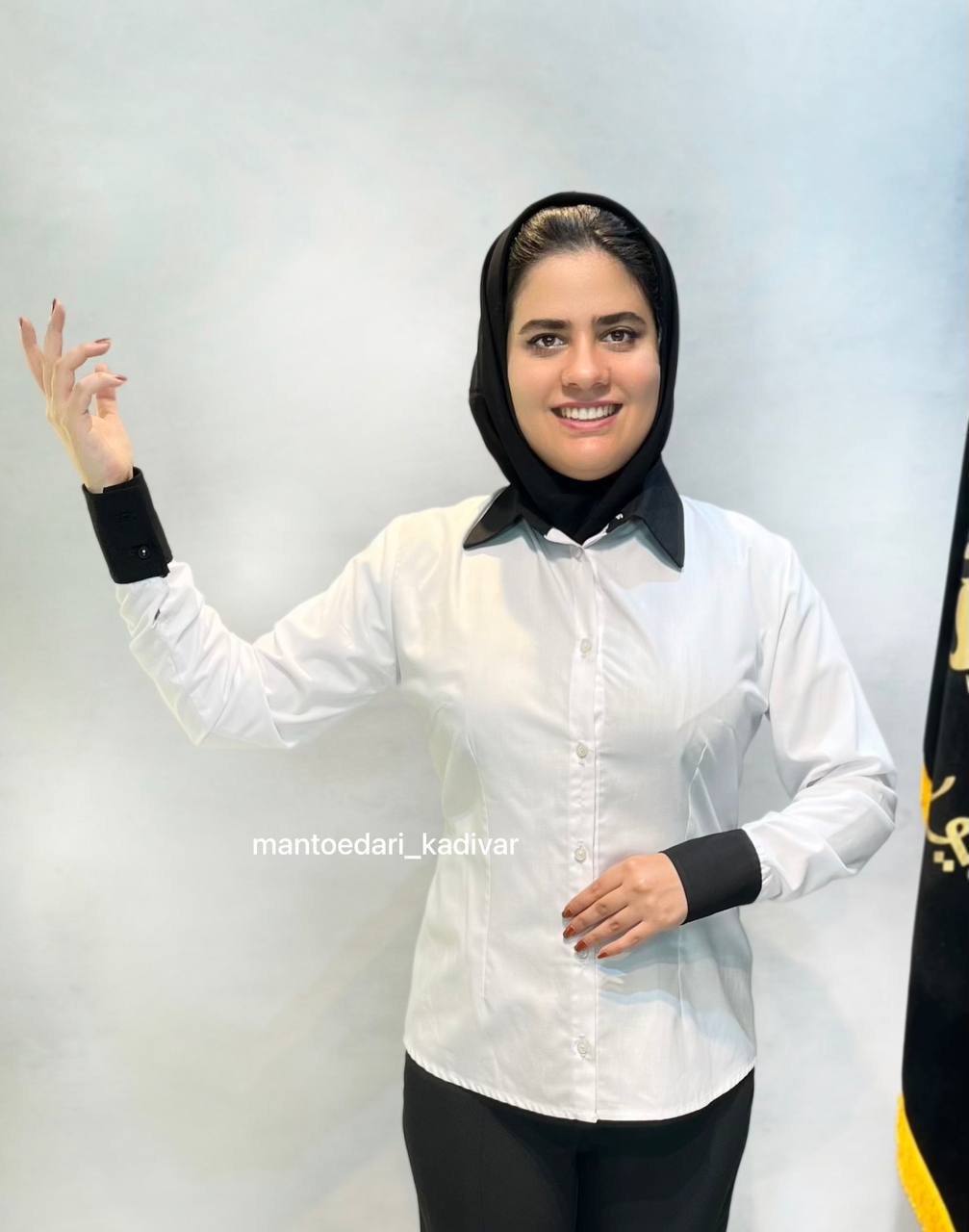 شومیز کرپ الیزه سفید